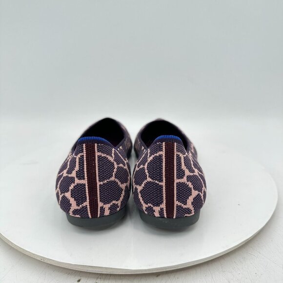Rothys The Point Women Size 9.5 Purple Giraffe Safari Animal Print  Flat Shoes - Picture 5 of 11